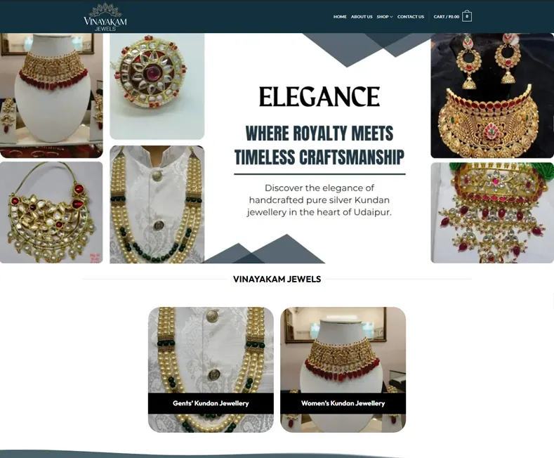 Vinayakam Jewels website