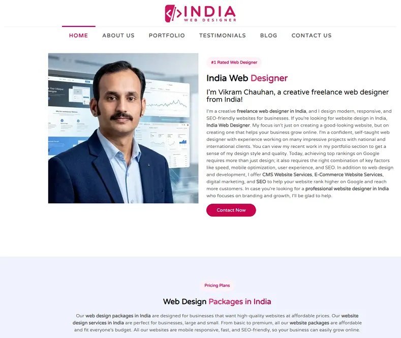 India Web Designer website